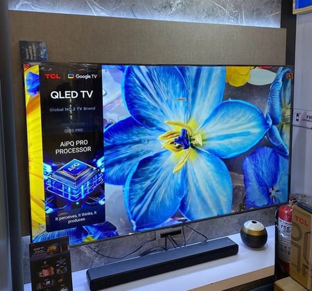 Smart TV 55" TCL 2025 4K UHD QLED Google TV AiPQ 3 HDMI Google Assistente Comando de Voz