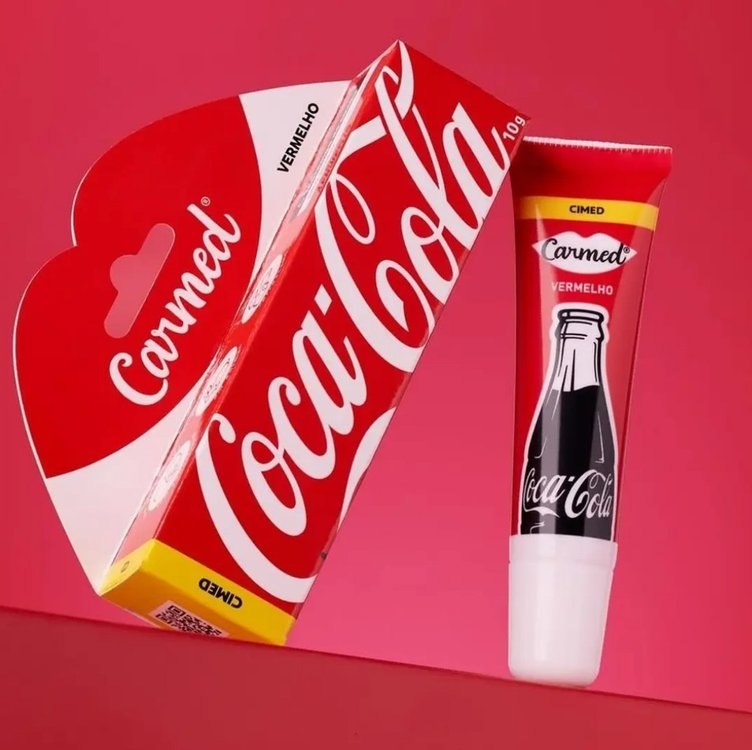 Hidratante Labial Carmed Coca-Cola Vermelho 10g