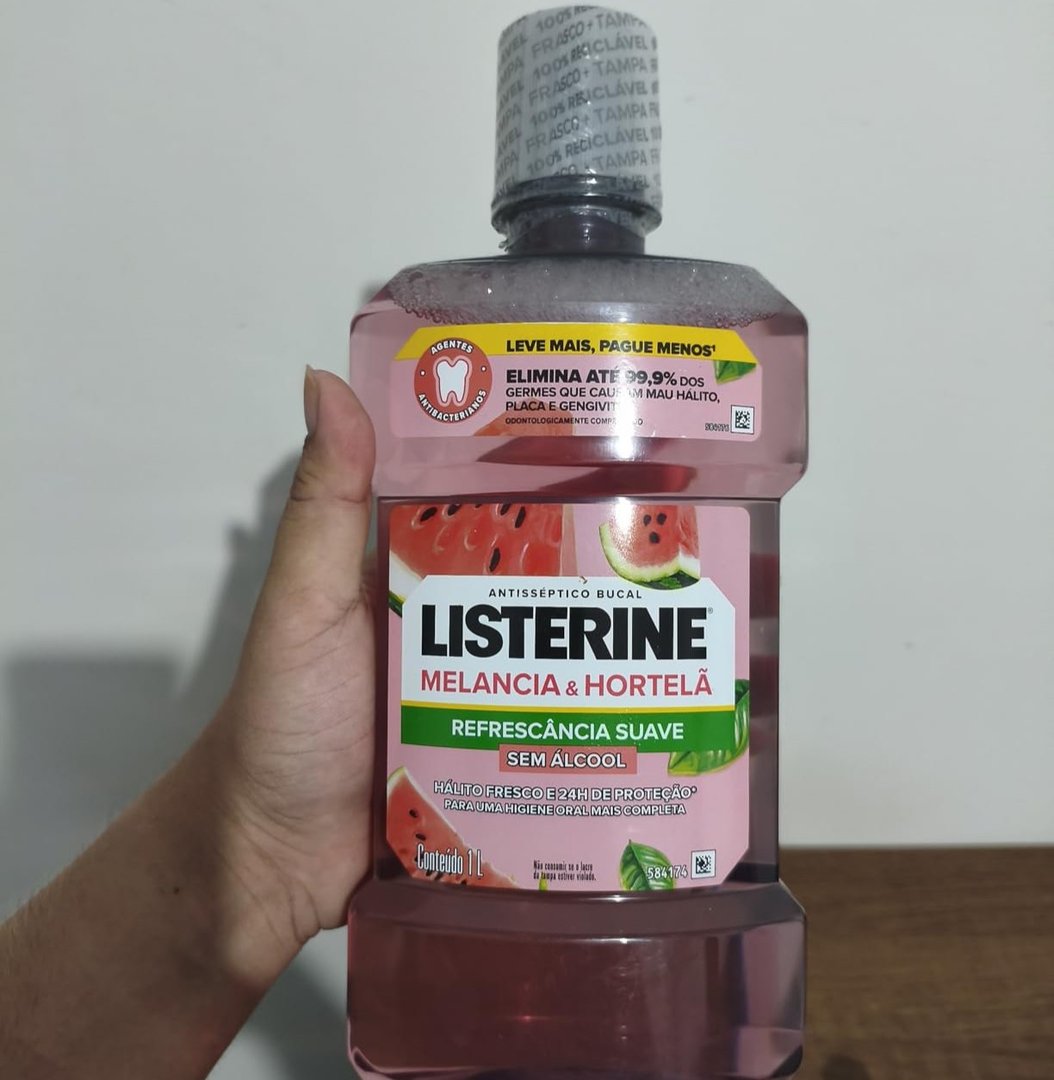 Enxaguante Bucal Listerine Melancia & Hortelã Sem Álcool - 1000ml