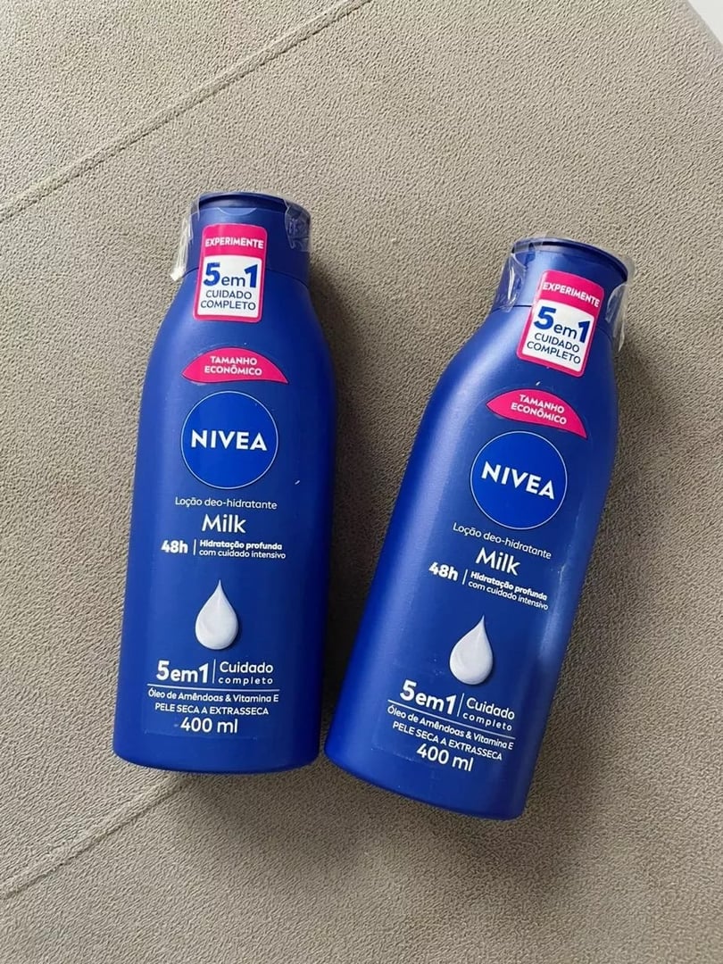 Kit 2 Loção Hidratante Nivea Milk Pele Seca a Extrasseca 400ml
