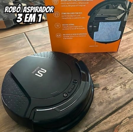 Aspirador Robô Eclipse 3 Em 1 20w Multi Home - Ho410 Cor Preto