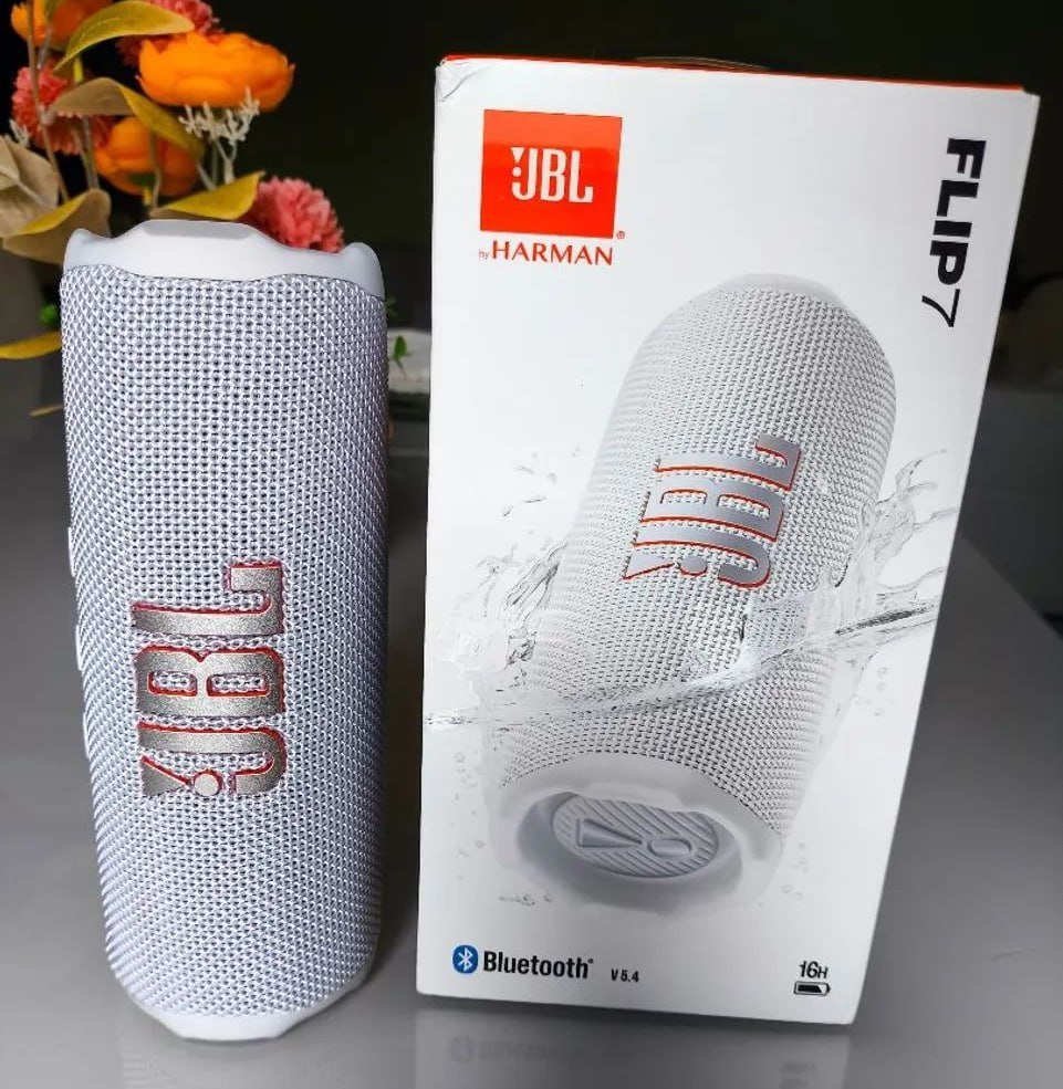 Caixa De Som Flip 7 Bluetooth Prova Dágua Branco Jbl Bivolt Branco