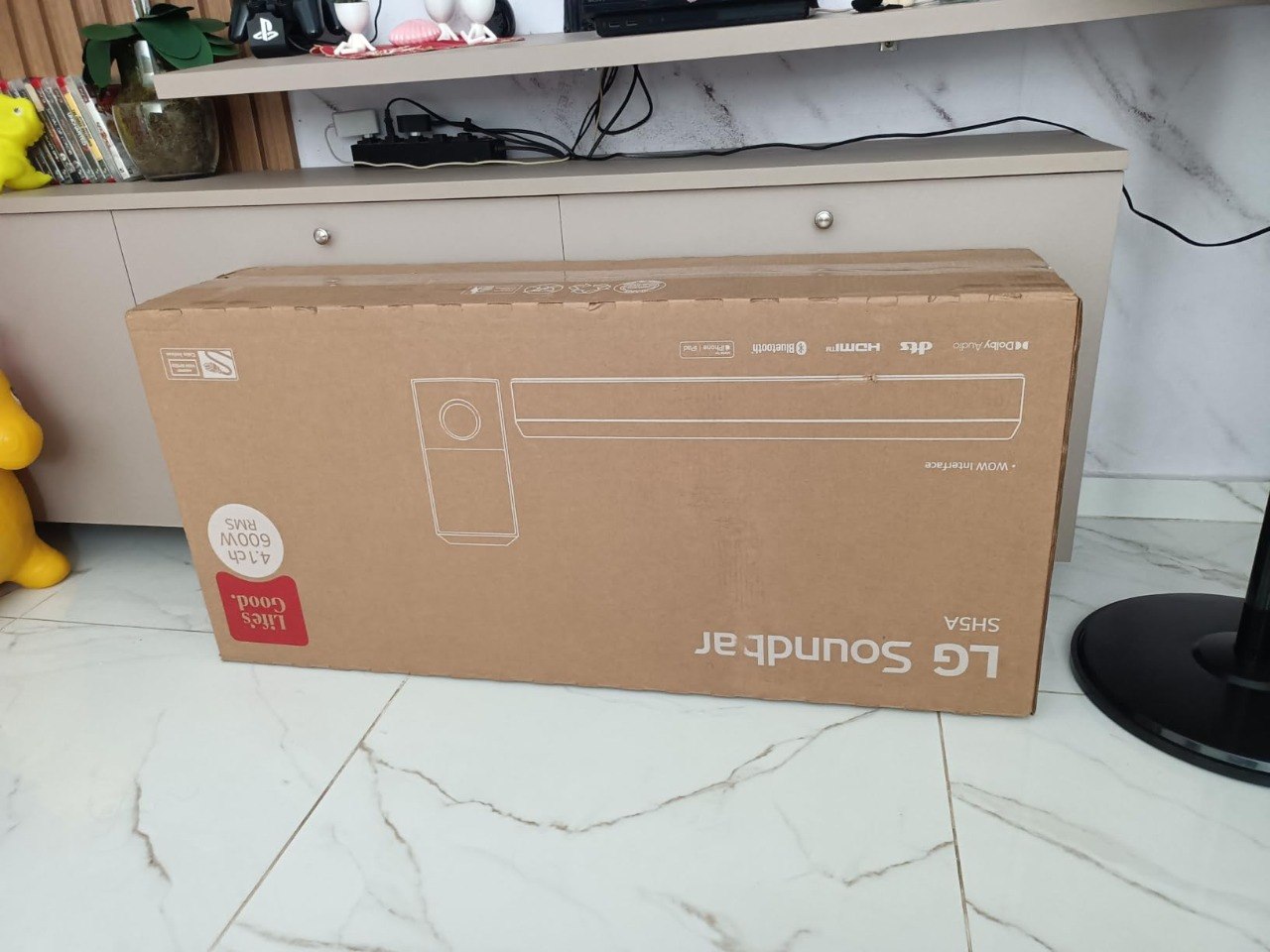 LG Soundbar SH5A 600W (4.1 canais) com AI Sound Pro e WOW Interface – Som Imersivo, Voz Clara e Sincronização Total com sua TV