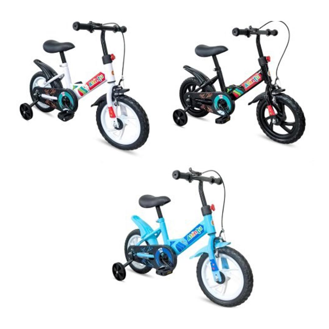 Bicicleta Infantil Aro 12 com Pedal e Rodinhas de Apoio para Menino e Menina, Modelo Educa...