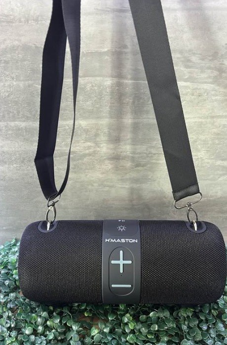 Caixa De Som Bluetooth Portátil 40w H'maston Tn22 Rgb Tws Preto 127/220v