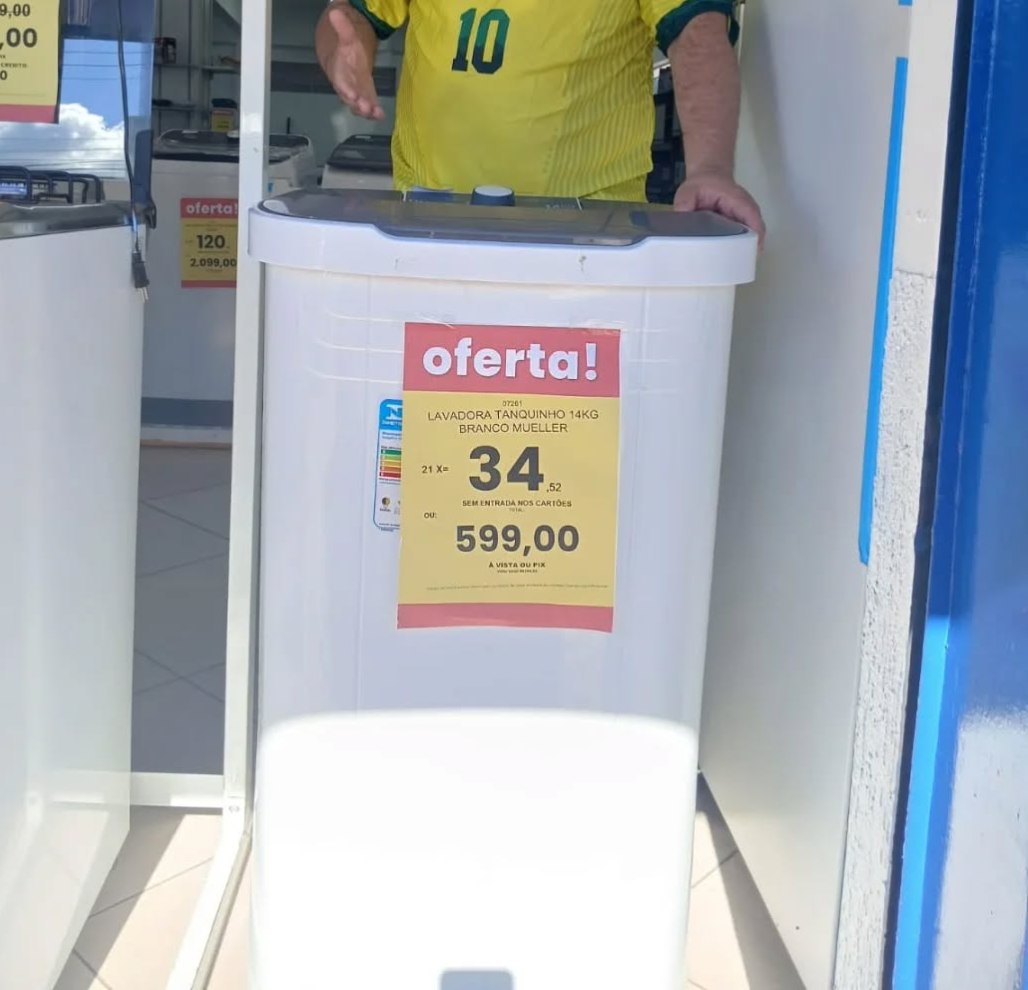 Tanquinho Mueller 14Kg Semiautomática Branco - 220v