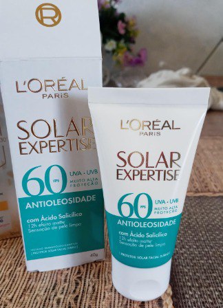 L'Oréal Paris Protetor Solar Facial Antioleosidade FPS60 Solar Expertise Effeito Matte, 40...