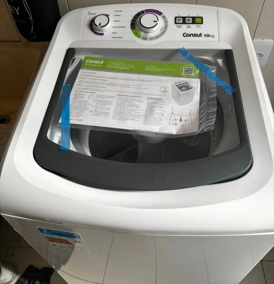 Lavadora de Roupas Consul 10kg 16 Programas de Lavagem Branca - 110v