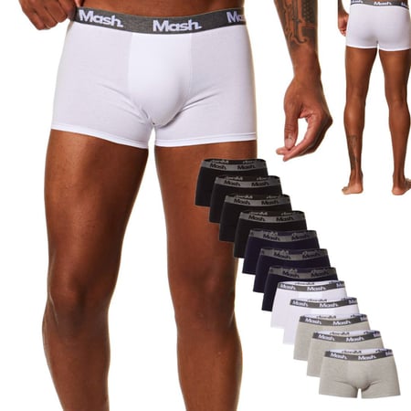 Kit 12 Cuecas Boxer Algodão Mash