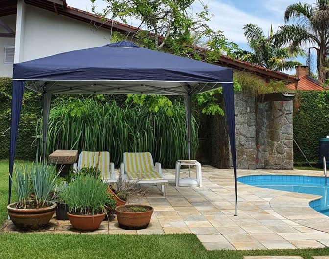 Gazebo Dobrável Mor 3x3 Articulado X-flex Oxford c/ Proteção UV - Azul