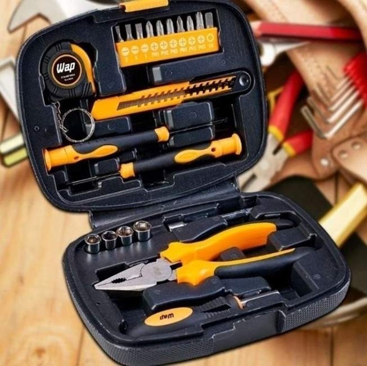 WAP Kit de Ferramentas Manuais MKF21 com 21 Peças e Maleta Organizadora