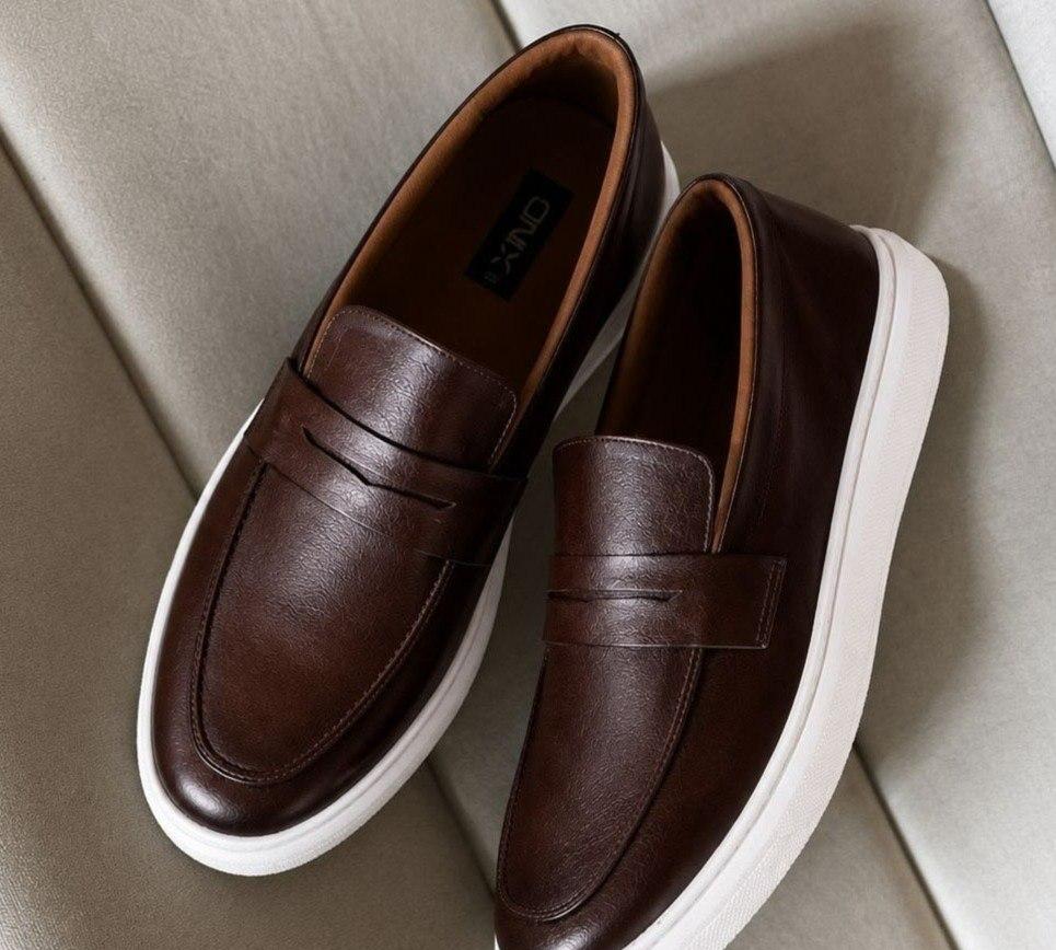 Sapato Loafer Masculino Mocassim Couro Casual Comfort Luxo