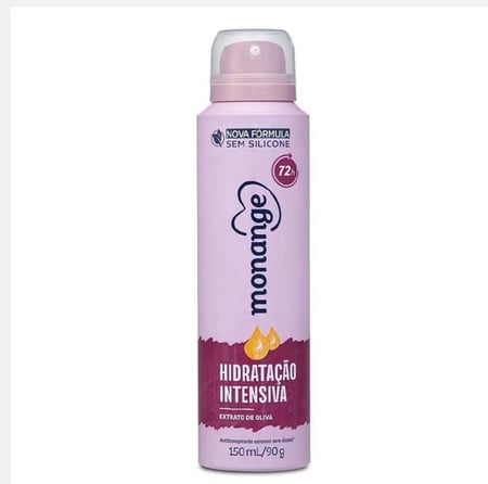 Desodorante Aerossol Antitranspirante Monange Feminino Hidratação Intensiva 150ml