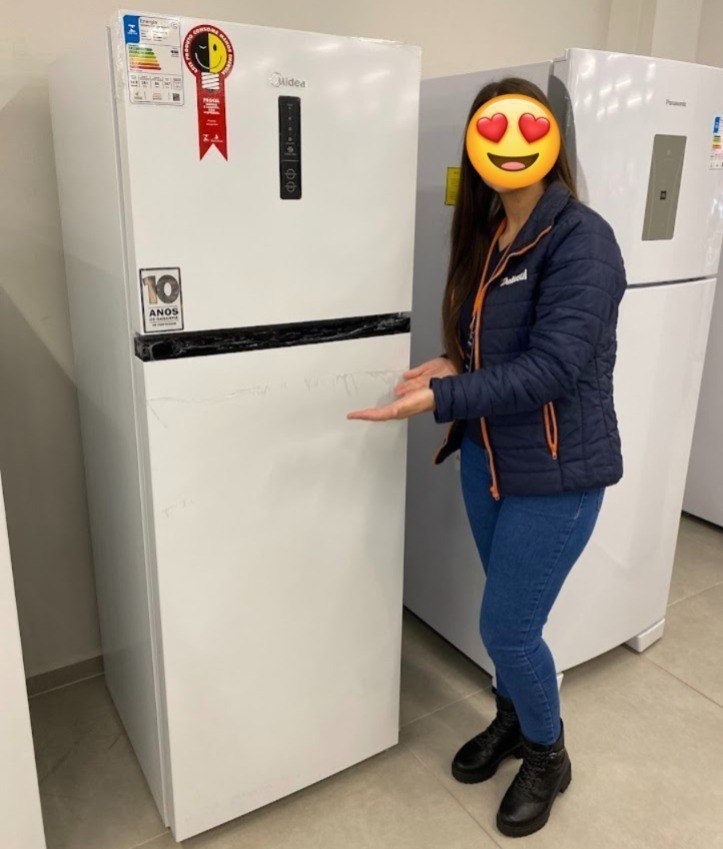 Geladeira Refrigerador Midea Frost Free Duplex Branco 347L - 220v