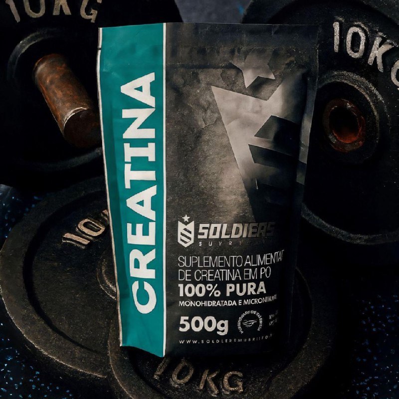 Creatina Monohidratada 500g Soldiers Nutrition 100% Pura Importada Alta Performance Múscul...