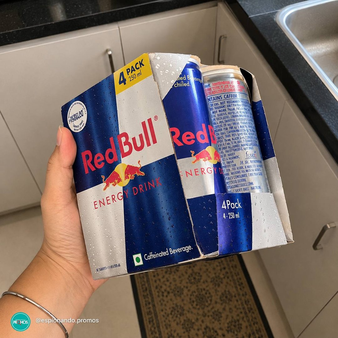 Pack de 4 Latas Red Bull Energético, Energy Drink, 250ml