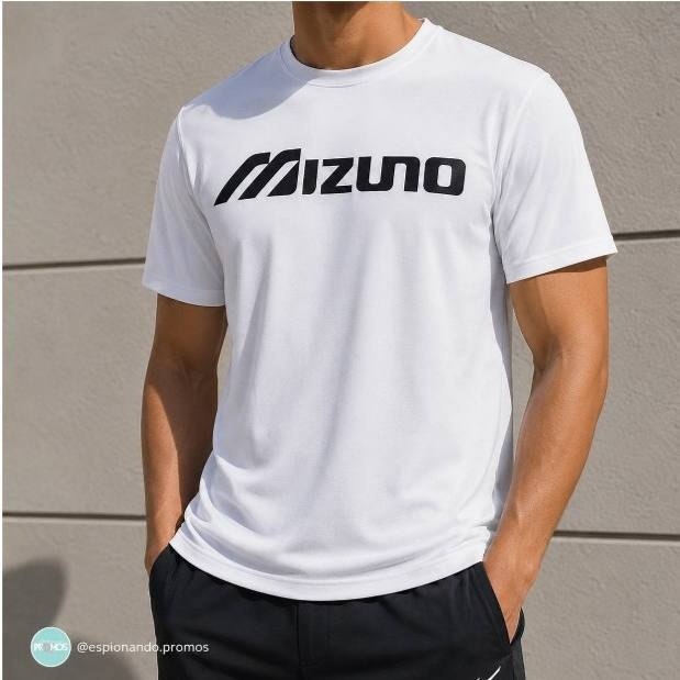 Camiseta Mizuno Basic Big logo Masculina - Branco - M