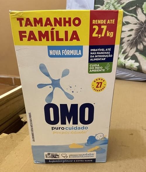 Sabão em Pó Omo Cuidado Puro Cuidado Hipoalergênico Tamanho Familia - 2,2Kg