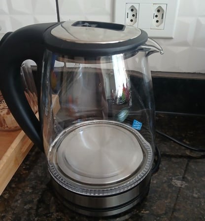 Chaleira Elétrica HOME GOODS De Vidro Temperado 2L Linha Premium Desligamento Automático -...