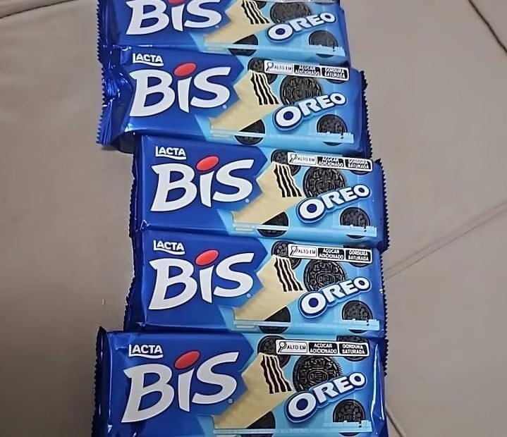 🤓Wafer Oreo Cobertura Chocolate Branco Lacta Bis Pacote 100,8G
