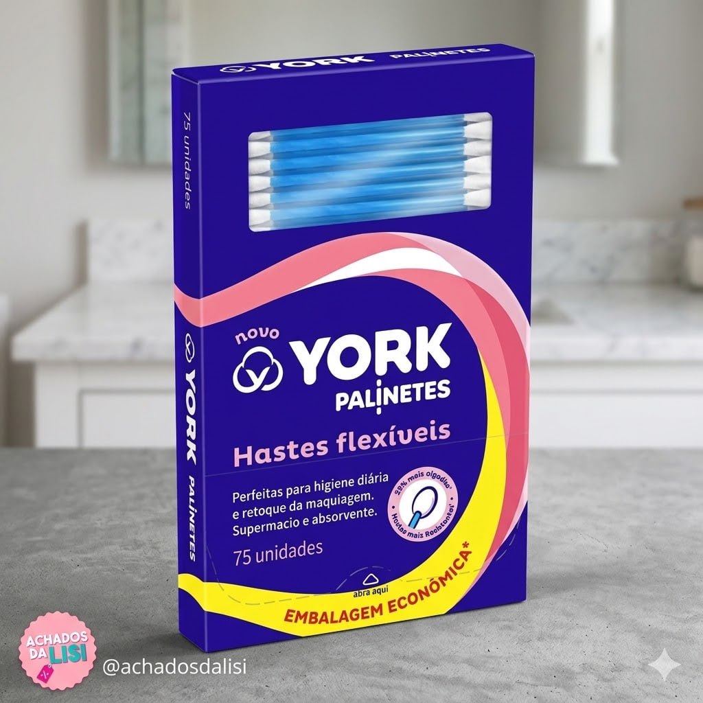 York Hastes Flexíveis De Algodão Palinetes 75 Unidades