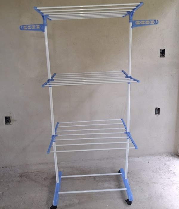 Varal De Roupa Aço Inox Dobrável Vertical Holtter Home Design