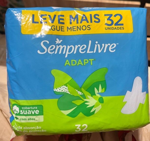Absorvente Sempre Livre Externo Adapt Com Abas Suave - 32 unidades