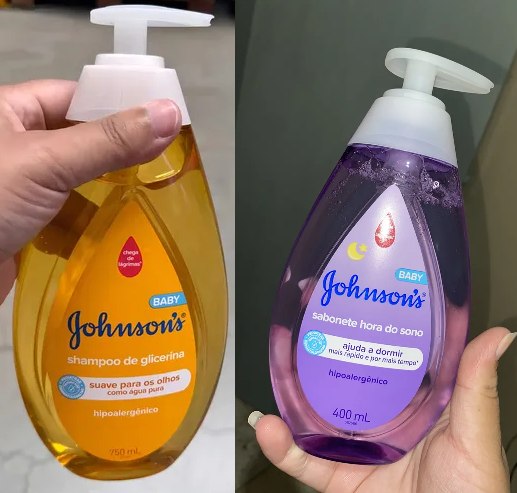 Kit Johnson's Baby Shampoo Glicerina Para Bebê, 750ml + Johnson's Baby Sabonete Líquido Re...