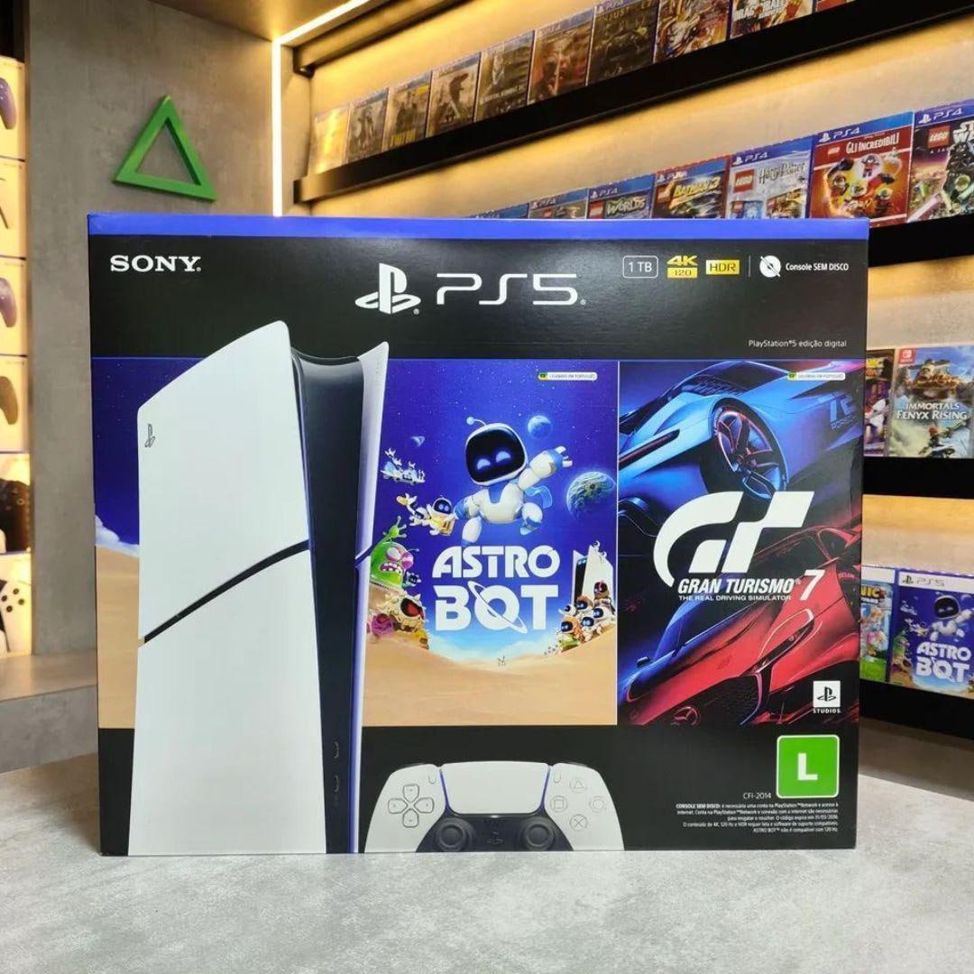 PlayStation®5 Slim Digital 825GB – Pacote ASTRO BOT e Gran Turismo 7