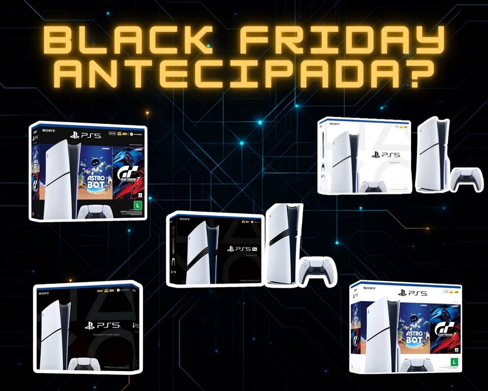 Black Friday antecipada da PlayStation dispara queda nos preços de consoles, jogos e acessórios nas principais lojas do Brasil