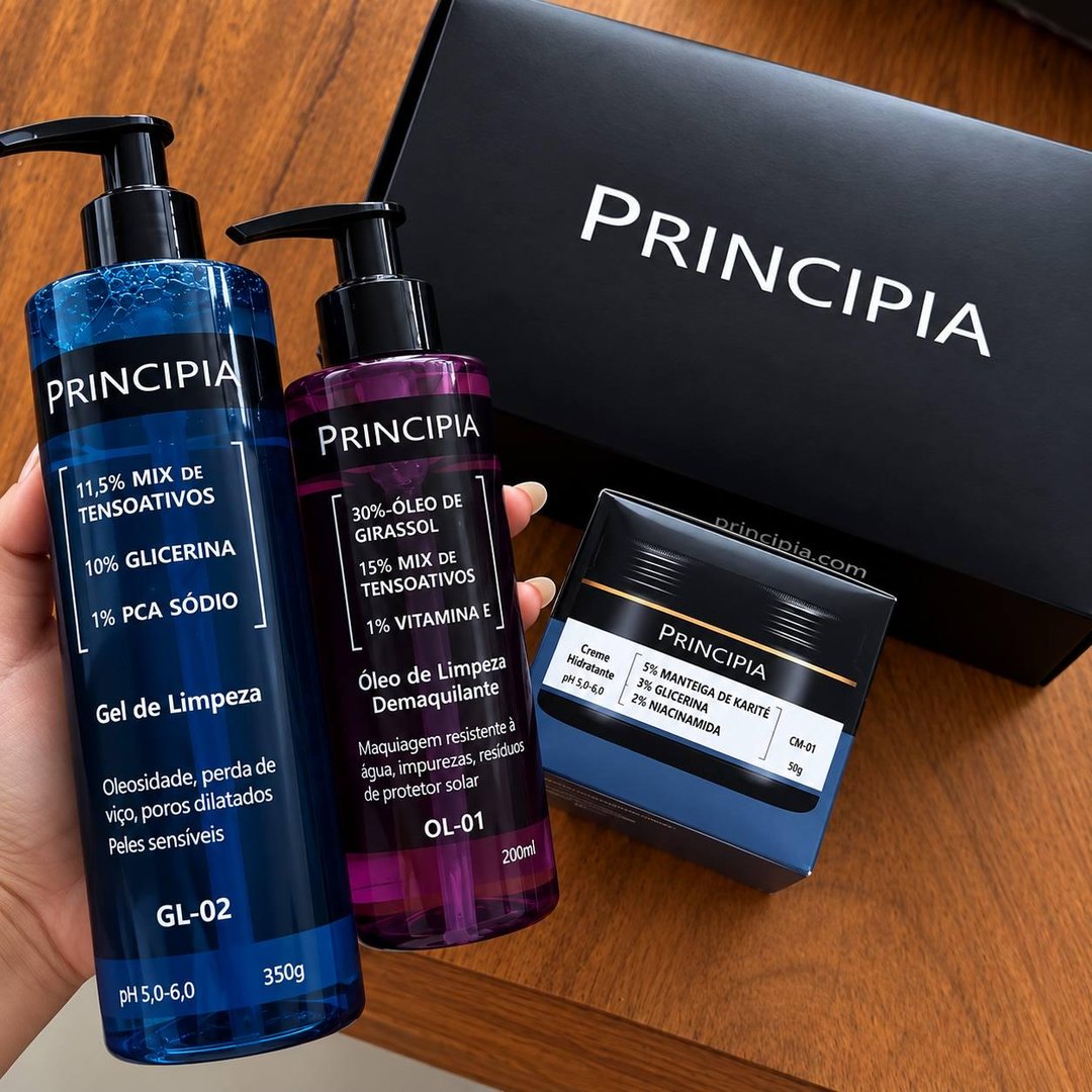 Principia Kit Limpeza E Hidratação Ch-01 + Ol-01 + Gl-02