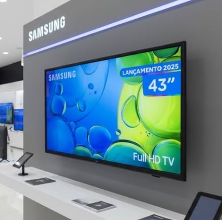 Smart TV 43" Samsung Full HD 43F6000F Tizen Hyper Real com Alexa 2 HDMI