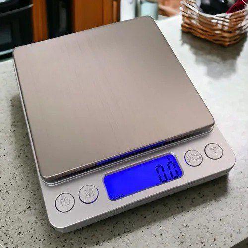 Balança Digital Mini De Alta Precisão 0,1g- 2kg Profissional Prateado 2 Kg
