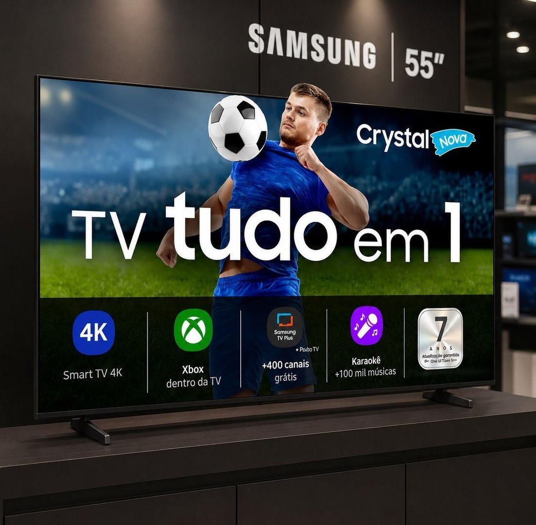 'Samsung Smart TV 55" Crystal UHD 4K U8100F 2025