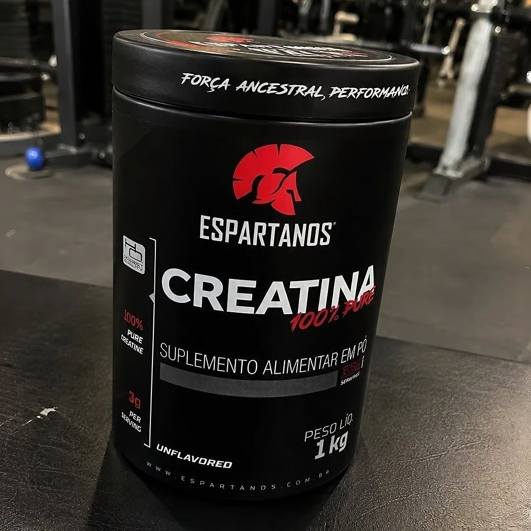 🤓Creatina Pó 100% Pura Monohidratada Espartanos 1kg Aprovada Sabor Neutro