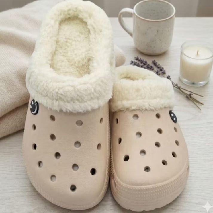 Babuche Forrado Pelúcia Masculino Feminino Inverno Antiderrapante Confortável Peluciado