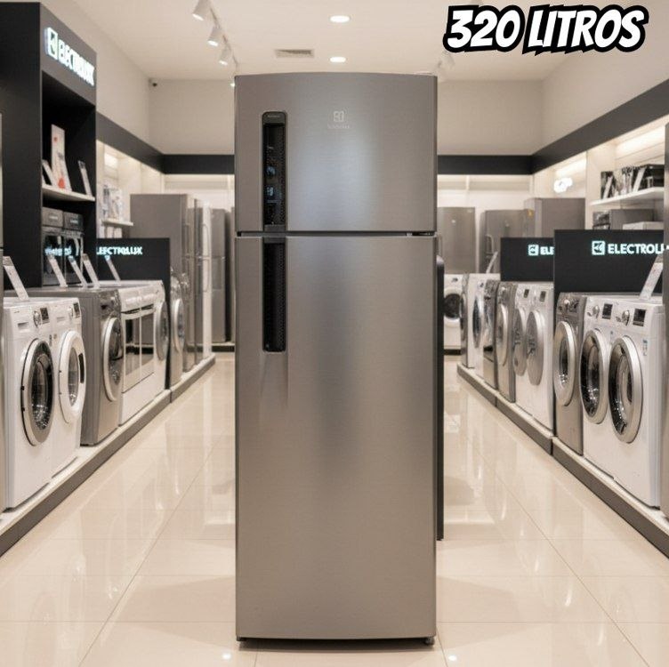 Electrolux Geladeira Electrolux Frost Free 320L Duplex Inox Look (TF38S) 127V