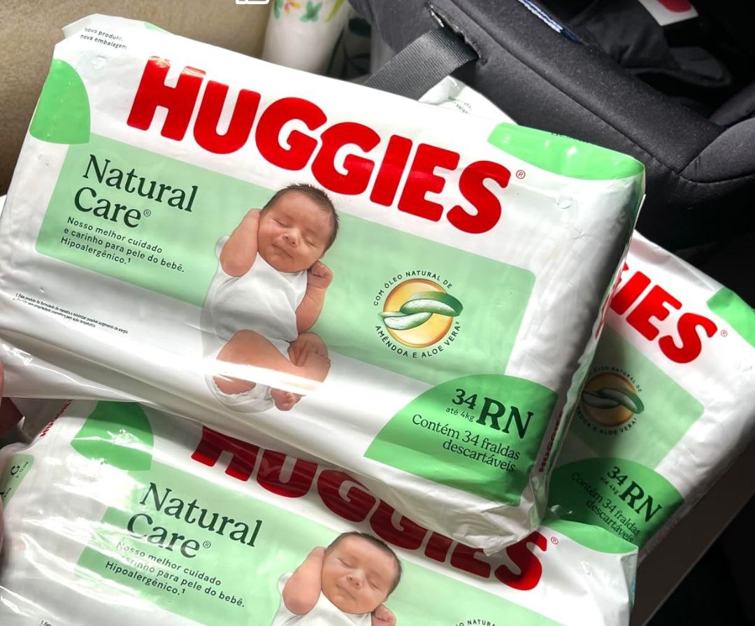 Huggies Fralda Descartável Premium Natural Care RN - 34 Un