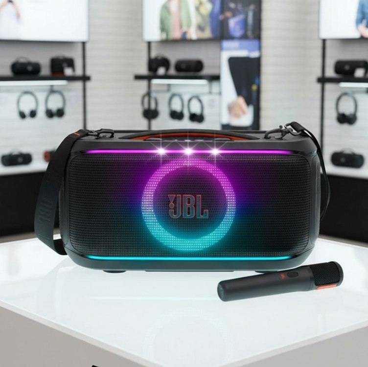 JBL PartyBox On-the-Go 2 - Altifalante portátil Bluetooth para festas com microfone sem fi...