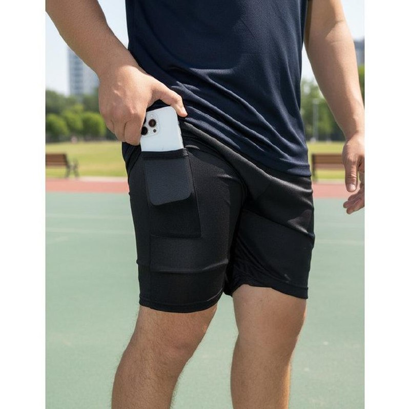 Kit 4 Shorts 2 Em 1 Dryfit Masculino Corrida Academia Treino