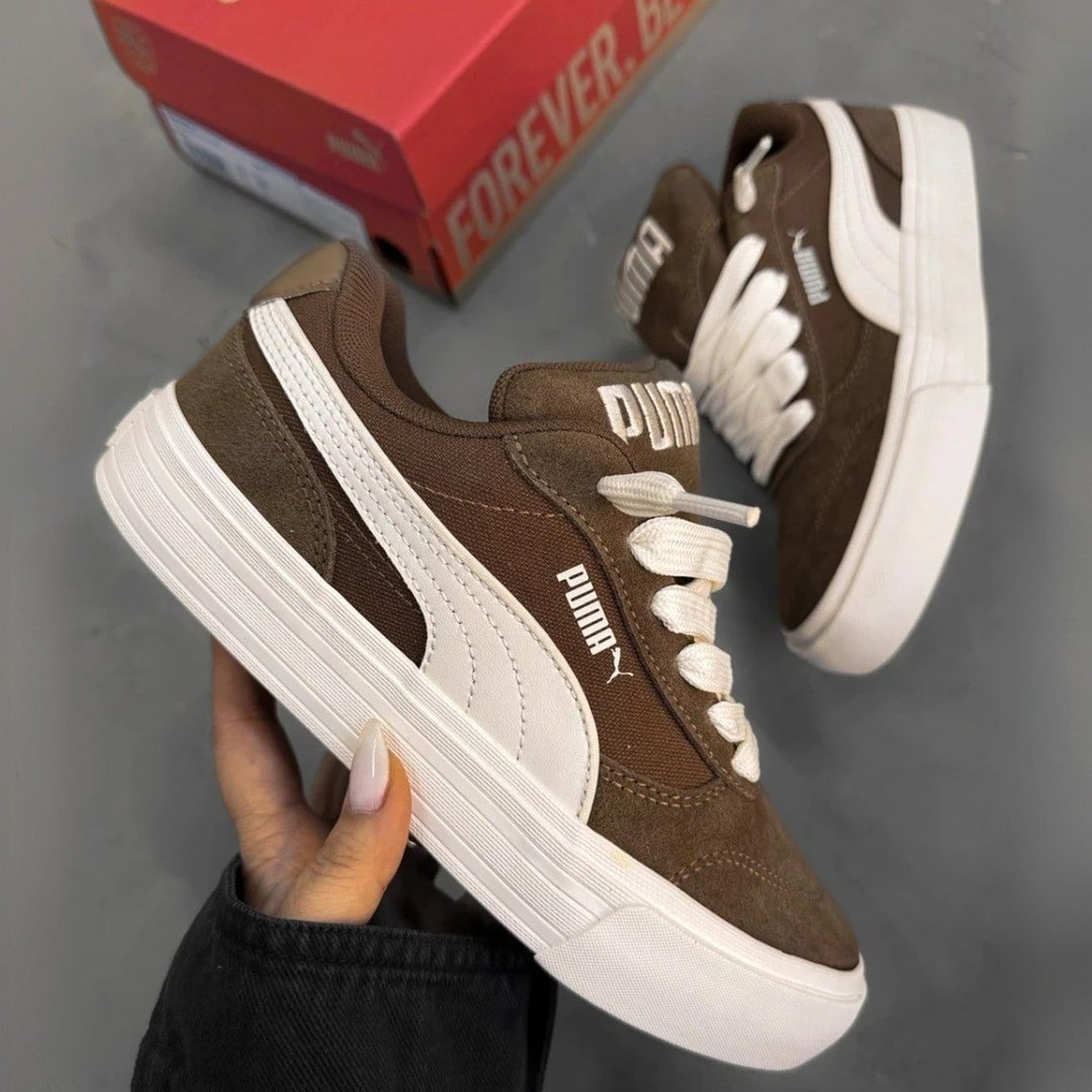 Tênis Puma CC Park Vulc - Marrom