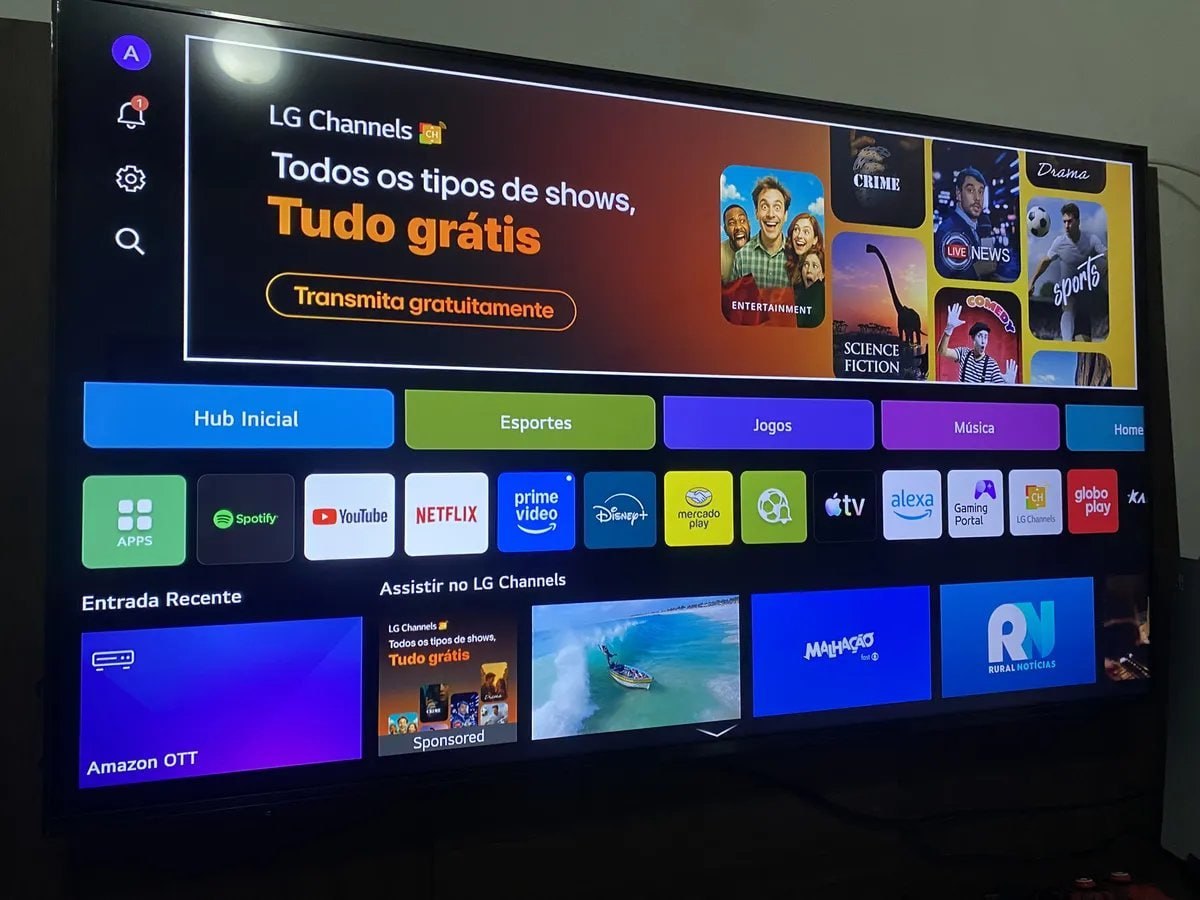 Smart Tv Profissional 4k 55  LG Uhd 55au801 Processador 7 Ai Ger8 Super Upscaling Google C...