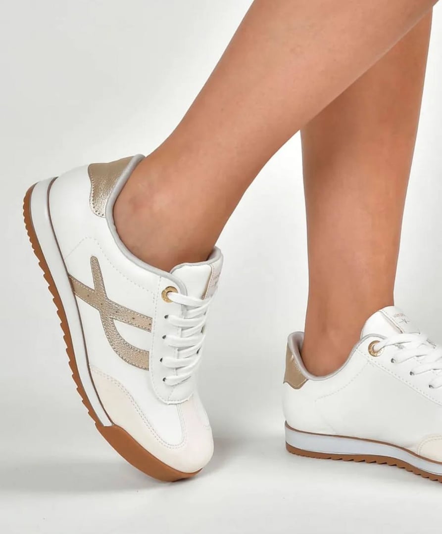 Tênis Feminino Casual Street Marfim Flatform Via Marte