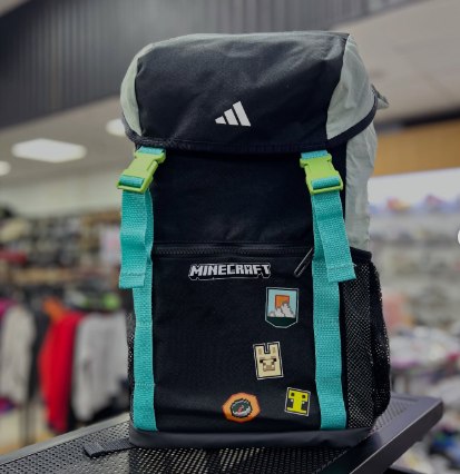 Mochila Adidas Minecraft Cinza  Carbon  Wonder Sage Liso