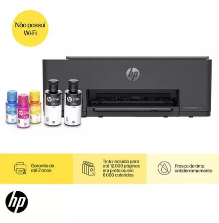 Impressora Multifuncional Hp Smart Tank 521 Preto Usb 2.0 100-220v