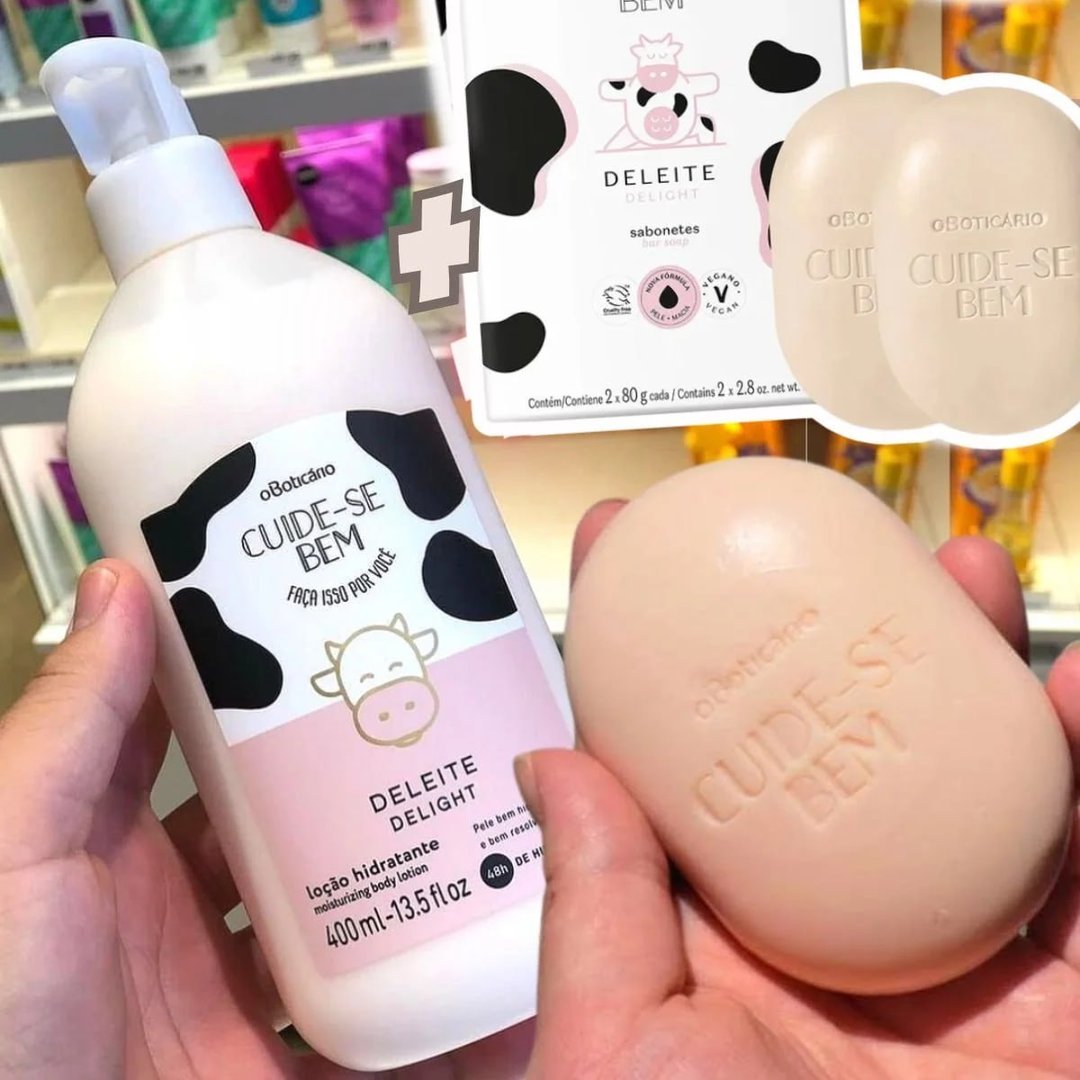 Combo Cuide-se Bem Deleite: Loção Corporal 400ml + Sabonetes