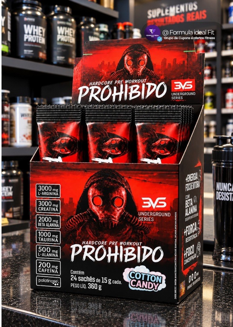 PRÉ TREINO PROHIBIDO 24 Sachês