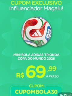 Mini Bola Adidas Trionda Copa do Mundo 2026