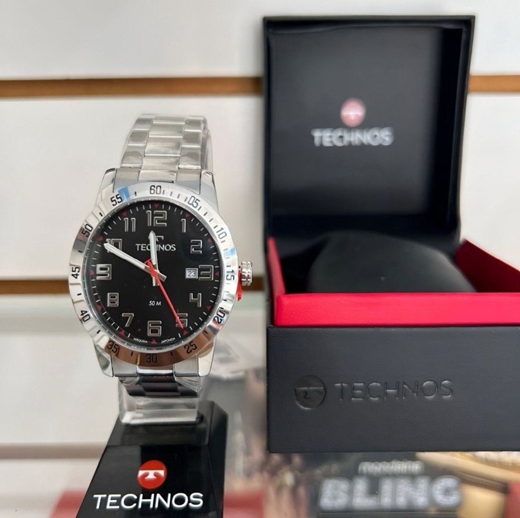 Relógio Technos Masculino Militar Prata - 2115NAO/1P