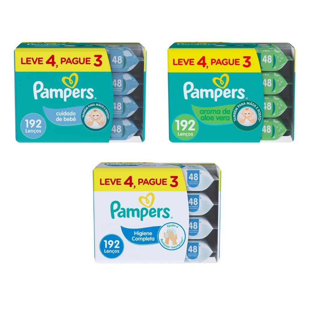 Lenços Umedecidos Pampers 192 Unidades